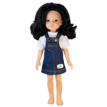 Джинсовый сарафан и блузка для кукол Paola Reina 32 см