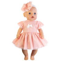 Нарядное платье и повязка-цветок для куклы Baby Born ростом 43 см