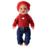 Джинсы, свитер и шапка для куклы Baby Born ростом 43 см