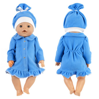 Флисовое пальто для куклы Baby Born ростом 43 см