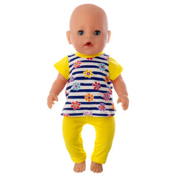 Полосатая туника с лосинами для куклы Baby Born ростом 43 см