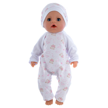 Малышковый комбинезон с шапочкой для куклы Baby Born